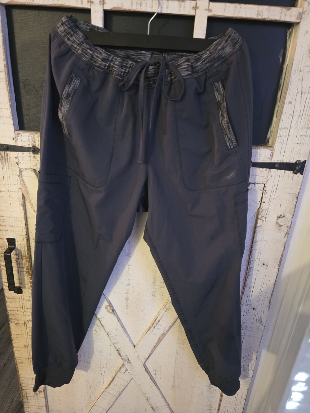 Dickies Dynamix Women Scrub Pants Natural Rise Tapered Leg Jogger Gray